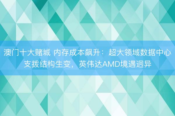 澳门十大赌城 内存成本飙升：超大领域数据中心支拨结构生变，英伟达AMD境遇迥异