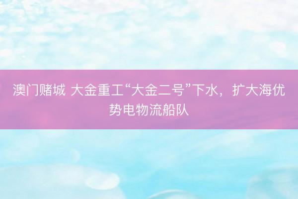澳门赌城 大金重工“大金二号”下水，扩大海优势电物流船队